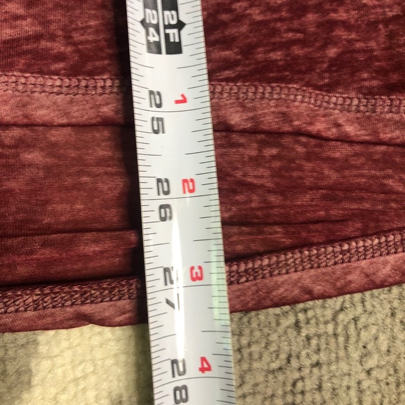 Maurices Shirt Womens Medium Maroon Embellished Burnout Long Sleeve Top - Picture 6 of 10